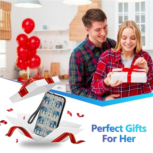 Image of Womens Wallet PU Leather Wristlet Wallets for Women, Large Capacity Lady Fashion Wallet Card Holder Zipper Wallet