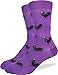 Good Luck Sock Men's Rooster Crew Socks,Large (Shoe size 7-12),Purple