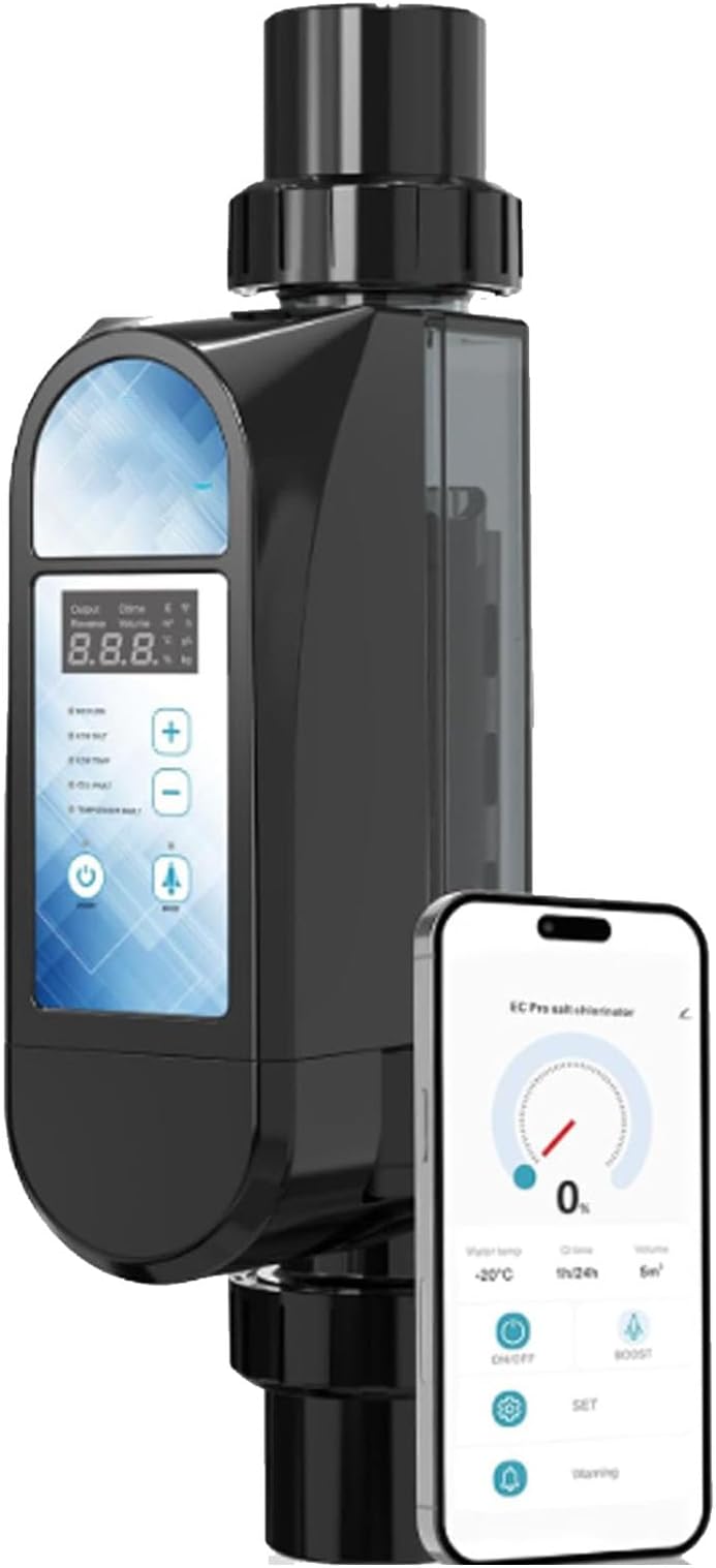 Salt Chlorinator System for Inground Pools, Smart App Controlled, High Output Salt Cell for Efficient Saltwater Pool Maintenance