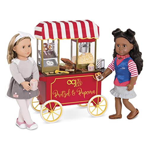 Carrinho de Pipoca Our Generation, Candide, vermelho/branco