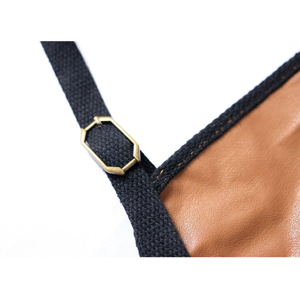 Tablier de chef Tablier en cuir pour la maison travail de cuisine cuisine studio d'art aquatique barista magasin de thé au lait vêtements de travail tabliers de cuisine