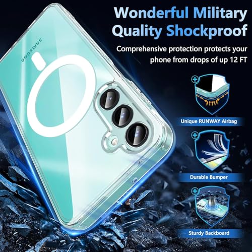 Image of REALCASE for Samsung Galaxy A16 /A16 5G | Magnetic Clear Case | Durable, Scratch-Resistant | Slim Transparent Compatible with MagSafe | Protective TPU Bumper Back Cover for Samsung Galaxy A16 5G