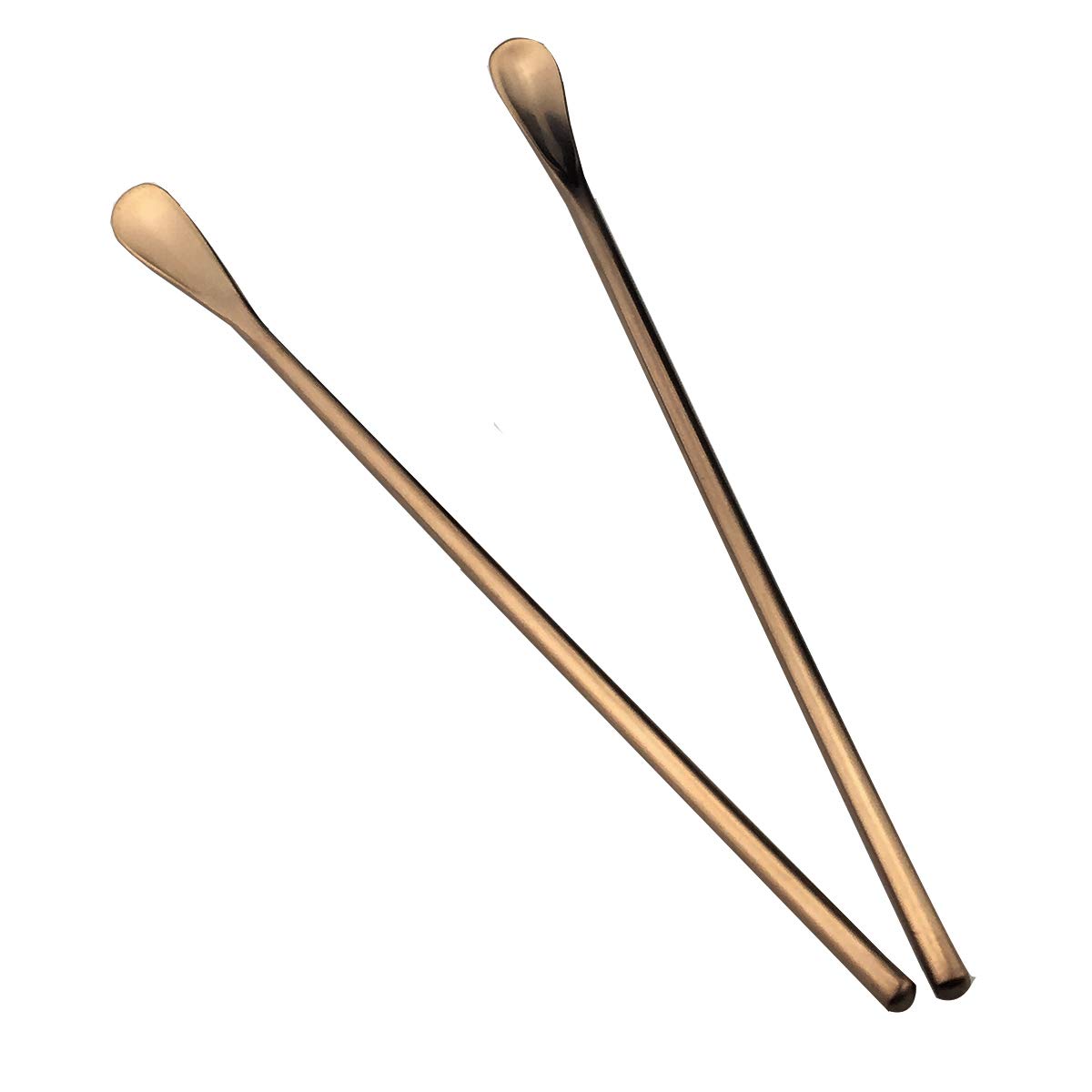 JASHII 3-Piece Long Handle Spoons - 8.6" Brushed Stainless Steel, Black Matte Finish, For Cocktails & Coffee