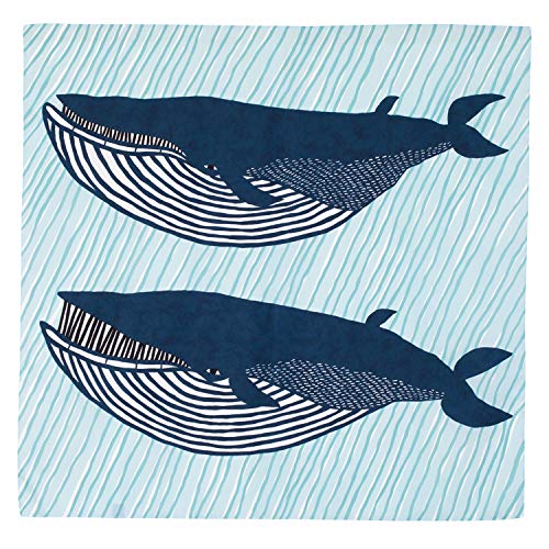 むす美 katakata むすび アクアドロップ 風呂敷 100 ナガスクジラ ブルー 10219-302