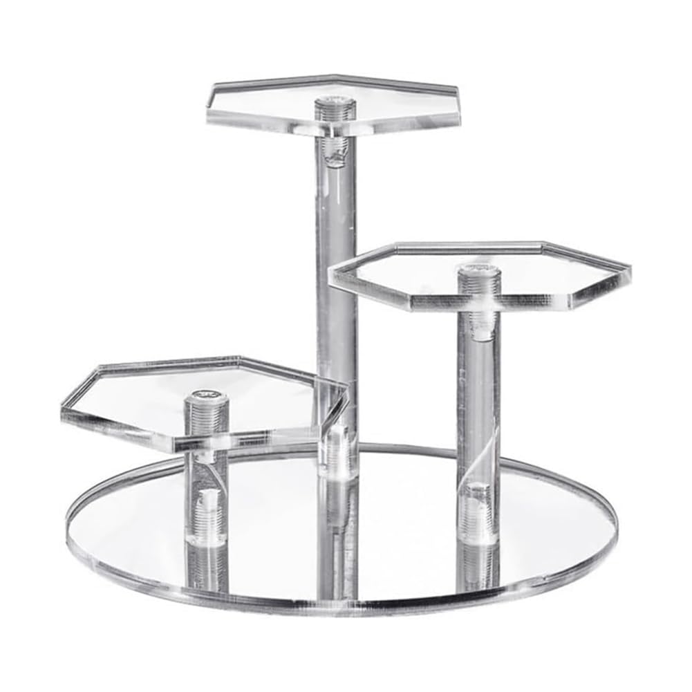 CTRLZS 3 Position Acrylic Display Rack Lipstick Cosmetics Toys Model Storage Rack Dessert Display Stand