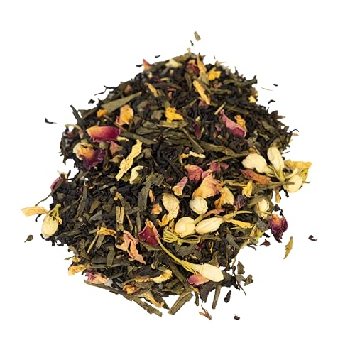 Té Negro Mil y Una Noches – Mezcla Aromática con Pétalos de Rosa y Flores – Té Premium a Granel 100g – Natural y Exótico – Ideal para Regalo o Relax