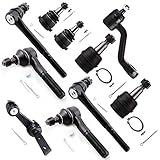SCITOO 10Pcs Front Suspension Kit 1 Idler Arm 1 Pitman Arm 2 Lower 2 Upper Ball Joint 2 Inner 2...