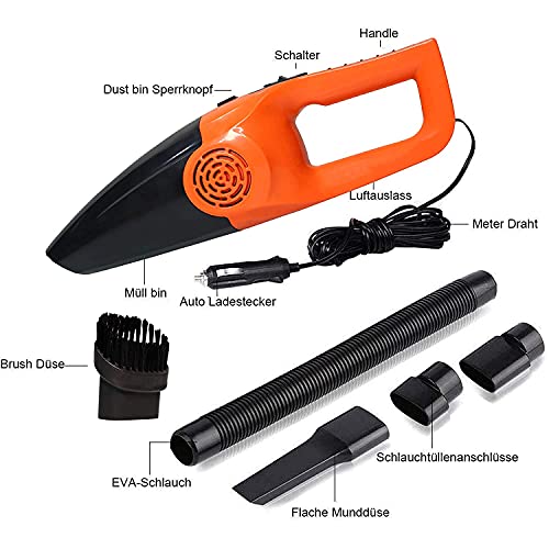 Image of Aetrius Powerful Portable & High Power 4500PA 120W 12V Vacuum Cleaner for car use with 5m Lengh Cord Handheld Vacuum Cleaner