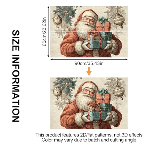 Image of Vintage Santa Gift Backsplash Peel and Stick, 35.4x23.6 in