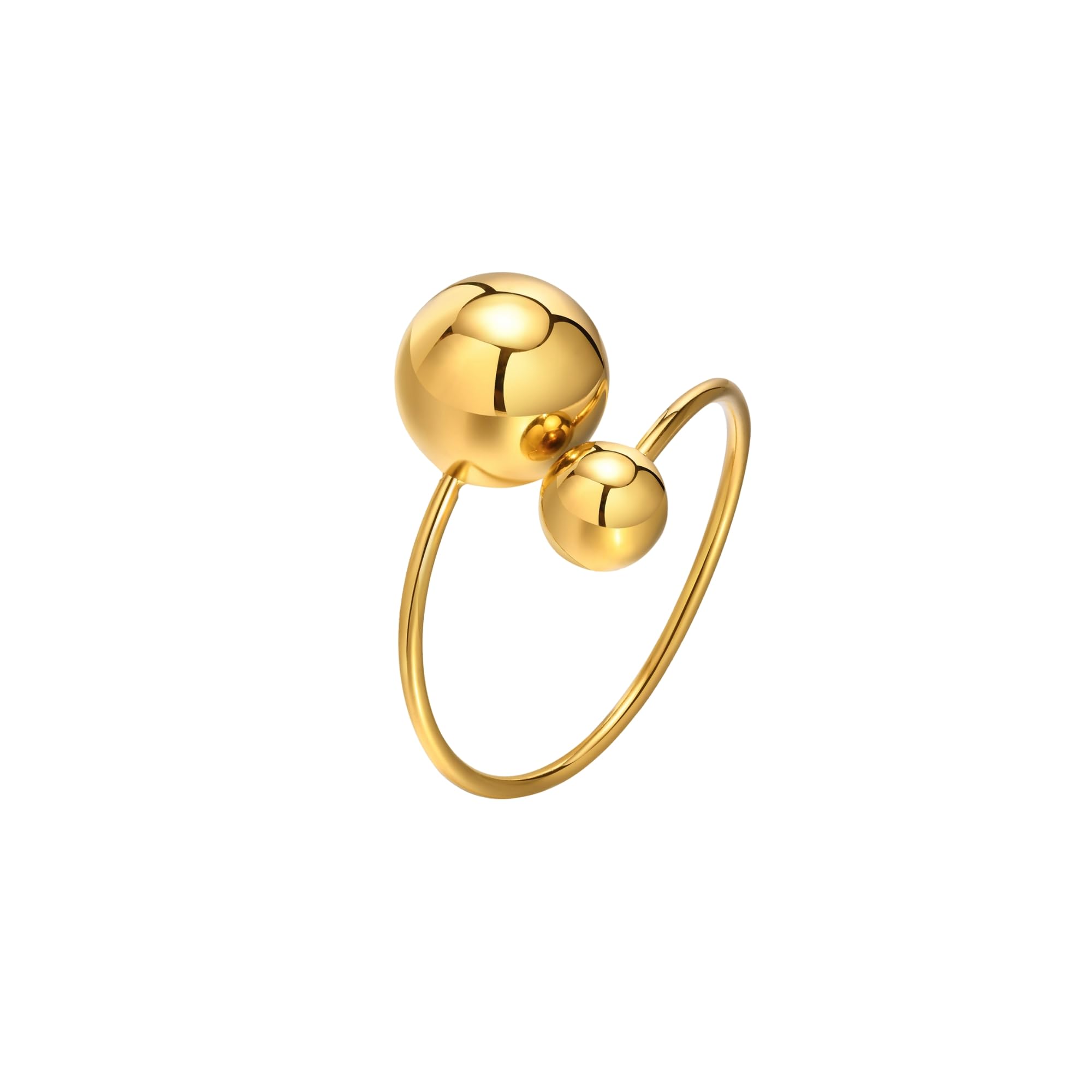 MONOZO Ring for Women | Anti Tarnish Stainless Steel Adjustable Finger for Girls | Non faded | Girl Fashion Jewellery