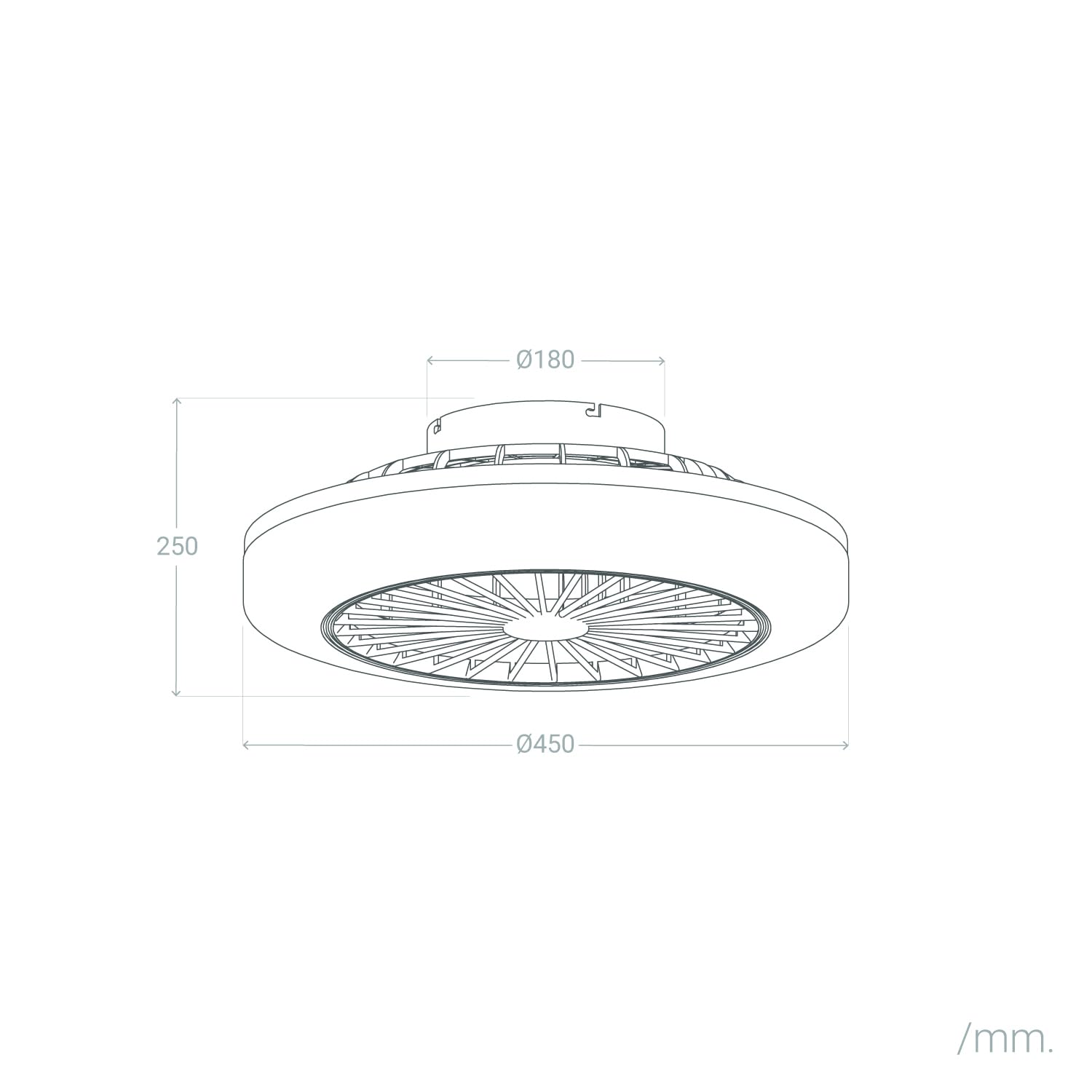 LEDKIA LIGHTING Ventilador de Techo Angin Tipo Plafón Blanco con Luz LED CCT 1920 lm, Motor DC 15W Silencioso y Eficiente, Aspas Ocultas, 6 Velocidades, Mando a Distancia, ideal para estancia mediana