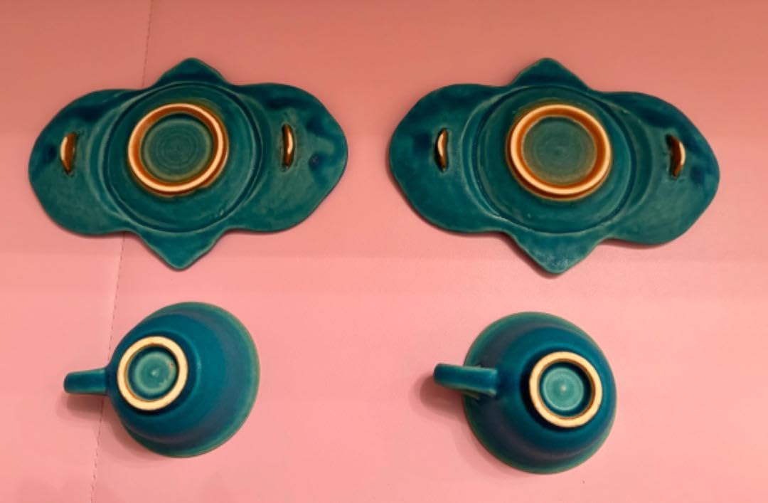 Amazon | 大嶺工房 コーヒーカップアンドソーサー 2客 やちむん | ノー