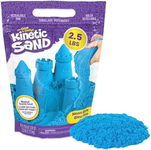 Kinetic Sand 2.5lb Blue Amazon Exclusive, Moldable Sensory Toys, Ages 3+