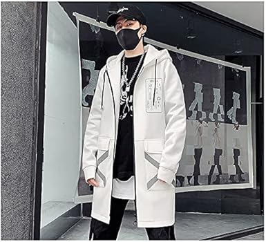 PEXIZUAN Autumn Men Hooded Jackets Print Harajuku