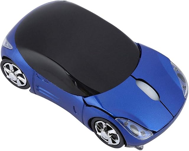 2.4G Wireless Cool Ferrari Car Mouse, Optical Mouse PC Car Wireless Mouse For Adults Kid(blue)
