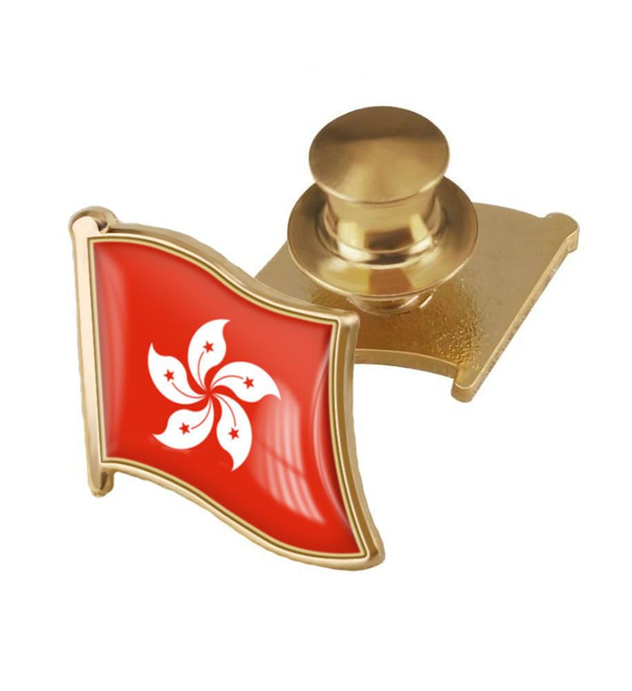 vmcoatdu Country Flag Backs Locking Pin Keepers Locking Clasp Pin Badge International Travel Brooch Metal Alloy Souvenir Pin 0.75x0.7 Inch Small Pin