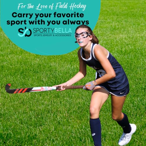 Field Hockey Earrings - Rose Gold Charm Jewelry and Accessories, Field Hockey Gifts for Players, Teams, and Coaches, Field Hockey Stick Dangle Earrings4