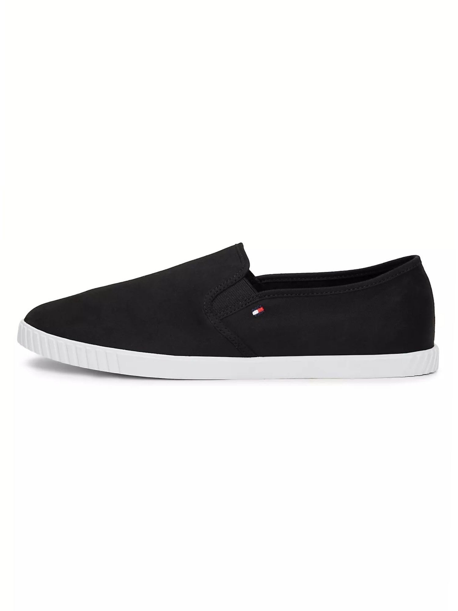 Tommy Hilfiger Calzado Mujer Canvas Slip-On Sneaker Mocasín, Schwarz (Negro), 39