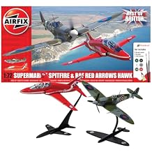 Airfix Model Airplane Kit Gift Set - A50187 Best of British Spitfire and Hawk, Plastic Plane Model Kits for Adults & Kids 14+, Skill Level 2, 172 Scale WW2 Military Aircraft Models for Beginners
