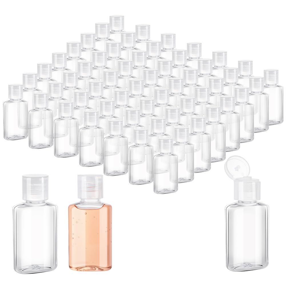 150 PCS 1 Oz Travel Bottles Bulk Mini Travel Size Containers with Lids Refillable Sample Bottles Small Empty Clear Containers for Liquid Toiletry Hand Sanitizer Lotion Cosmetic