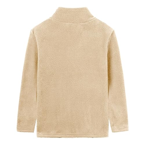 Image of LittleSpring Unisex Boys Girls Polar Fleece Shirt Base Turtleneck Top (2-14 Years)