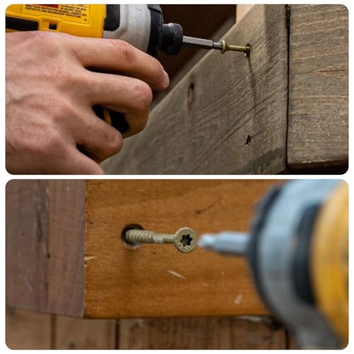 Tornillos Tirafondo para madera UnibLn #9 x 3 pulgadas Pack de 100 - Acero Carbono cabeza plana sistema Torx miniatura 6
