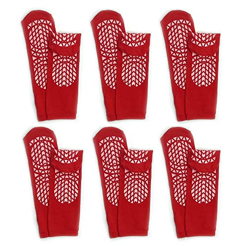 GBM Secure Step Double-Sided Tread Non Slip Safety Socks, 6 Pair