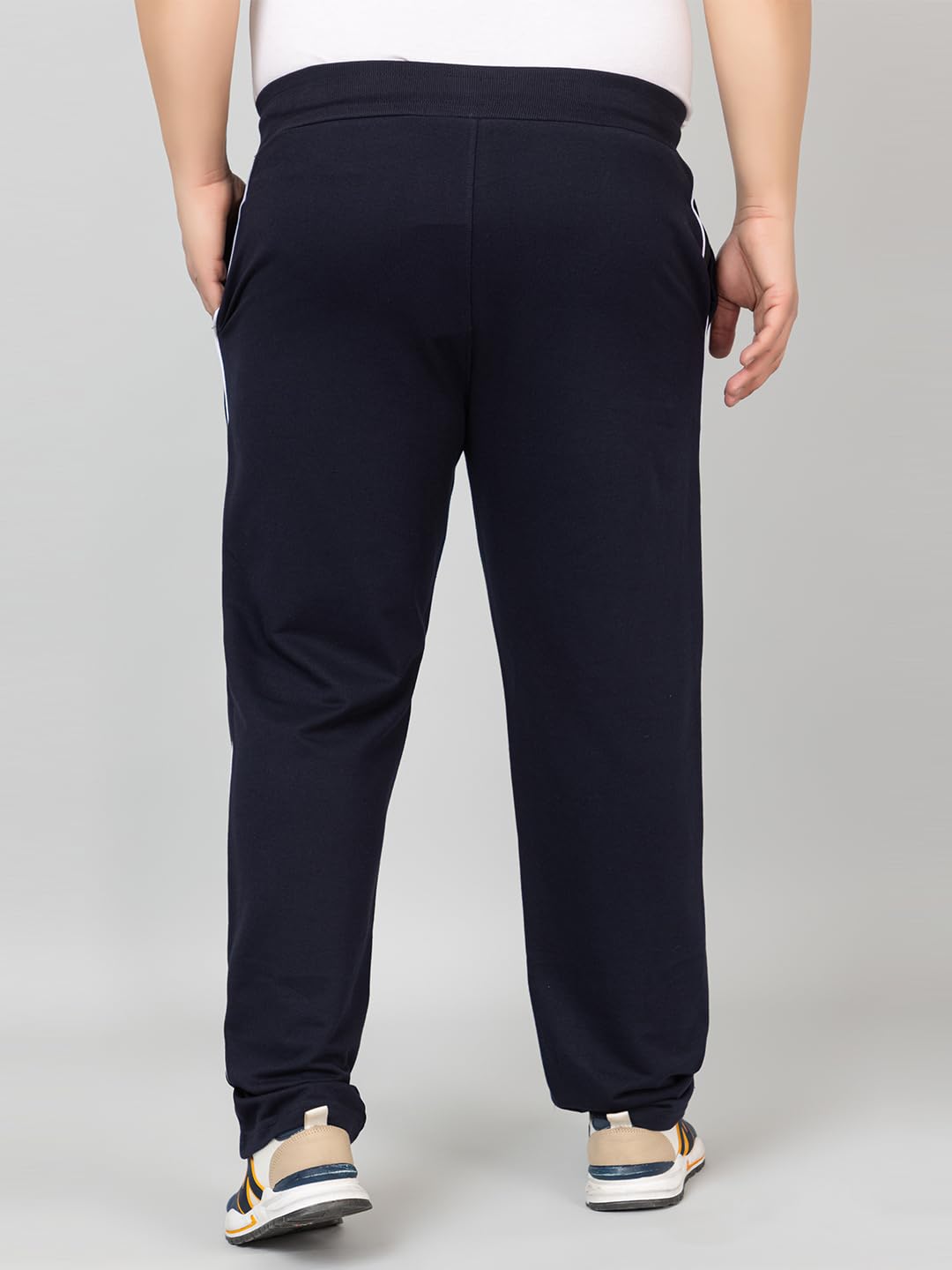 Kepa Men Plus Size Casual Track Pant Gym Workout Lower Navy 3
