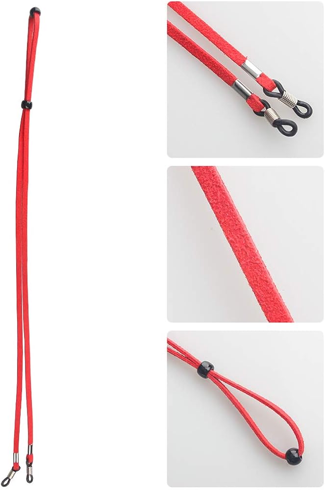 [5 Pack] Eyeglasses Holder Strap Cord, Tomorotec Eyeglass Retainer, PREMIUM LEATHER Eyeglasses String Holder Chain Necklace, Glasses Cord Lanyard with Free Microfiber Cleaning Cloths (5 Colors) : Clothing, Shoes & Jewelry