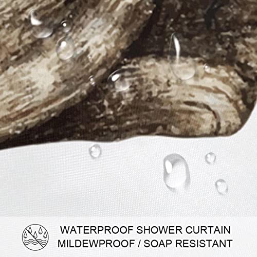 Rideau de douche imperméable pour éviter les éclaboussures motif chat marron - 4