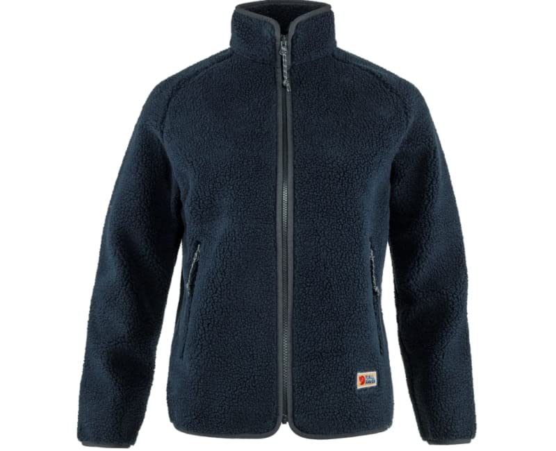 Sweatshirt femme Fjallraven Vardag Pile Fleece chaud bleu marine XXS