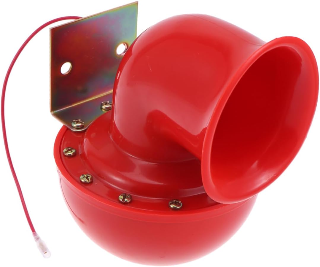 1Set Electric Bull Horn Loud Air Horn for Car Motorcycle Truck Boat Accessories Fit Low Power Consumption Easy Installation Red