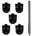 Produktbild Sanixa 5s1g26 Universal Ersatz Toilettenbürste schwarz | Wechsel-Bürste 7 cm | Griff 26 cm | Ersatz-Bürste WC Bürstenkopf | Universell passend