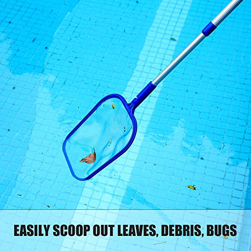 Rede de limpeza de piscina, Romacci Rede de limpeza de piscina deixa ancinho Skimmer de malha fina c