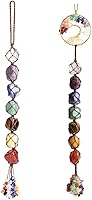 Vista 14 de Anjiucc Árbol de la vida de cristal curativo de 7 chakras para colgar en la pared, decoración de interiores, decoración de ventanas, meditación