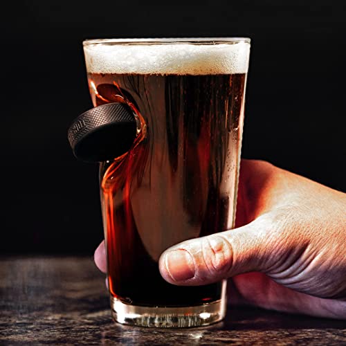 Benshot Hockey Puck Glasses - 16Oz Pint, 11Oz Rocks, 15Oz Wine | Made In The Usa #TOP2