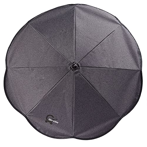 Parasol poussette tubes ronds et ovales Gesslein gris fantôme