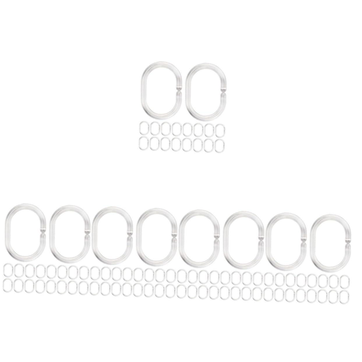 Garneck 240pezzi Ganci per Tende c Trasparente per Doccia Facili da Installare Resistenti e Decorativi per Tende da Bagno e Interni