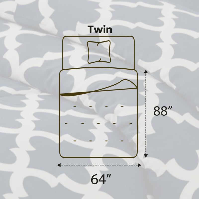 Image of Utopia Bedding 2 Pc Twin Comforter Set, Printed Comforter, Navy