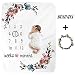 Baby Monthly Milestone Blanket - Floral Plush Fleece Baby Photography Backdrop Memory Blanket for Newborns Large - New Moms Baby Shower Gift Set