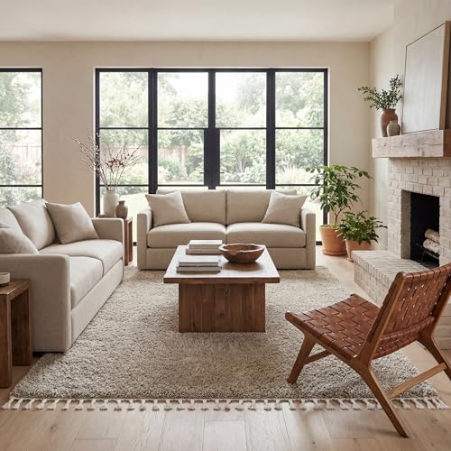 Tapete nuLOOM Neva Modern Tasseled Shag 213x244 cm Beige