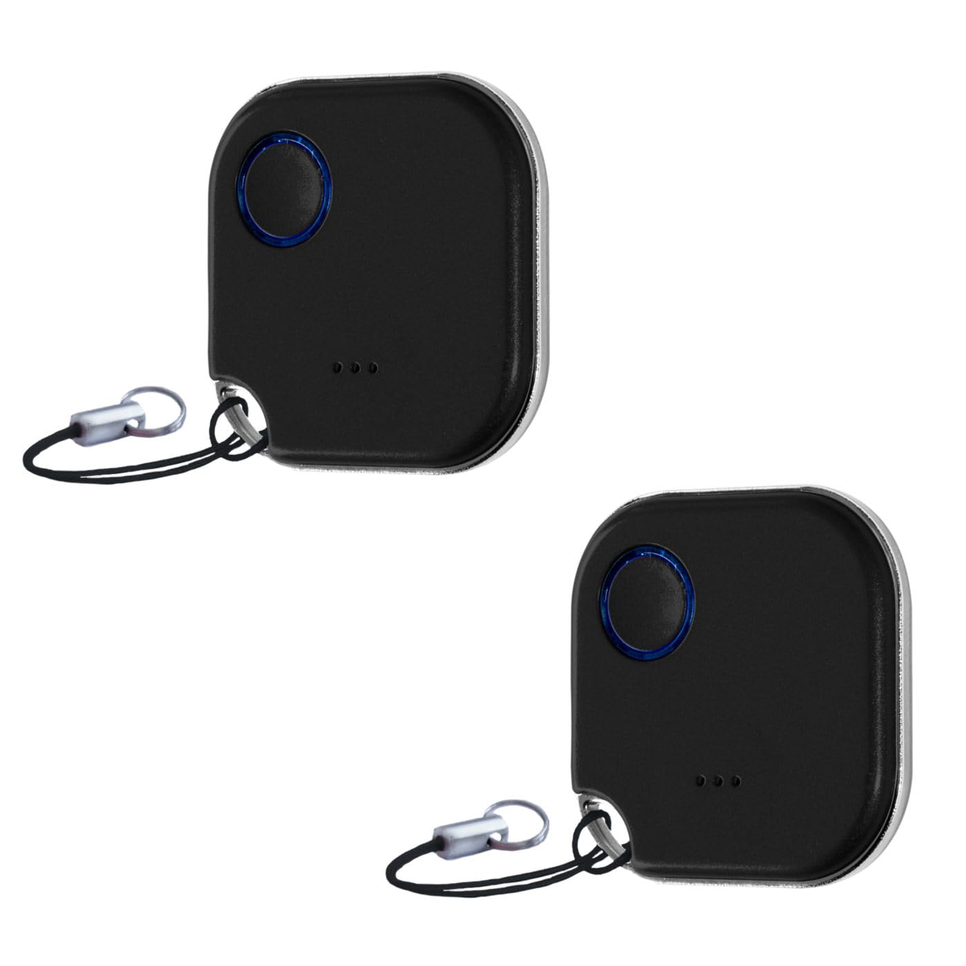 Shelly BLU Button1 Lot de 2 boutons d'action et d'activation de scène contrôlés par Bluetooth Noir | Domotique | Application iOS Android | Longue durée de vie de la batterie | Affichage LED | Grande