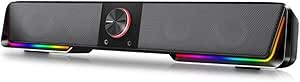 Caixa de som gamer soundbar red dragonn gs570 darknets bluetooth rgb preto