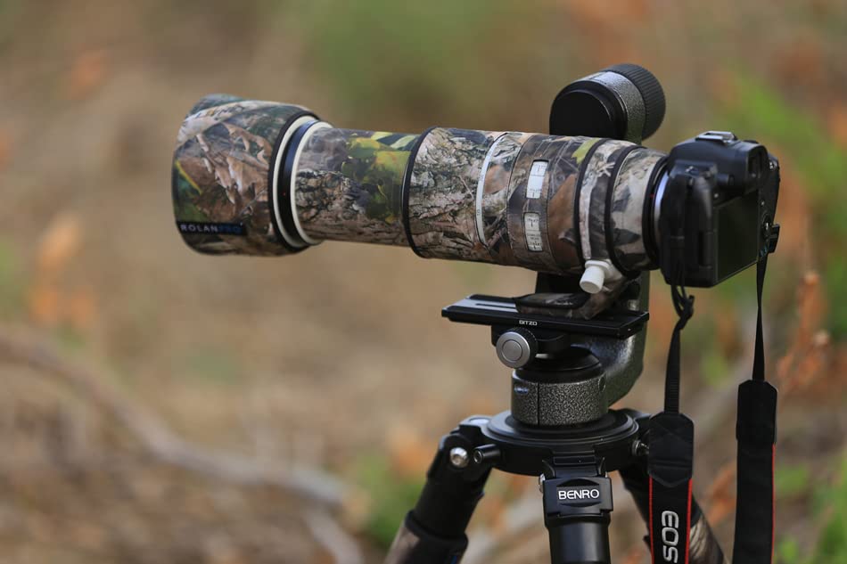 ROLANPRO Waterproof Lens Cover for Canon RF 100-500mm F/4.5-7.1 L IS USM Camouflage Rain Cover-#10 Tree Waterproof - Image 3