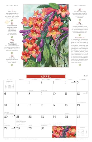 The 2025 Old Farmer's Almanac Gardening Wall Calendar