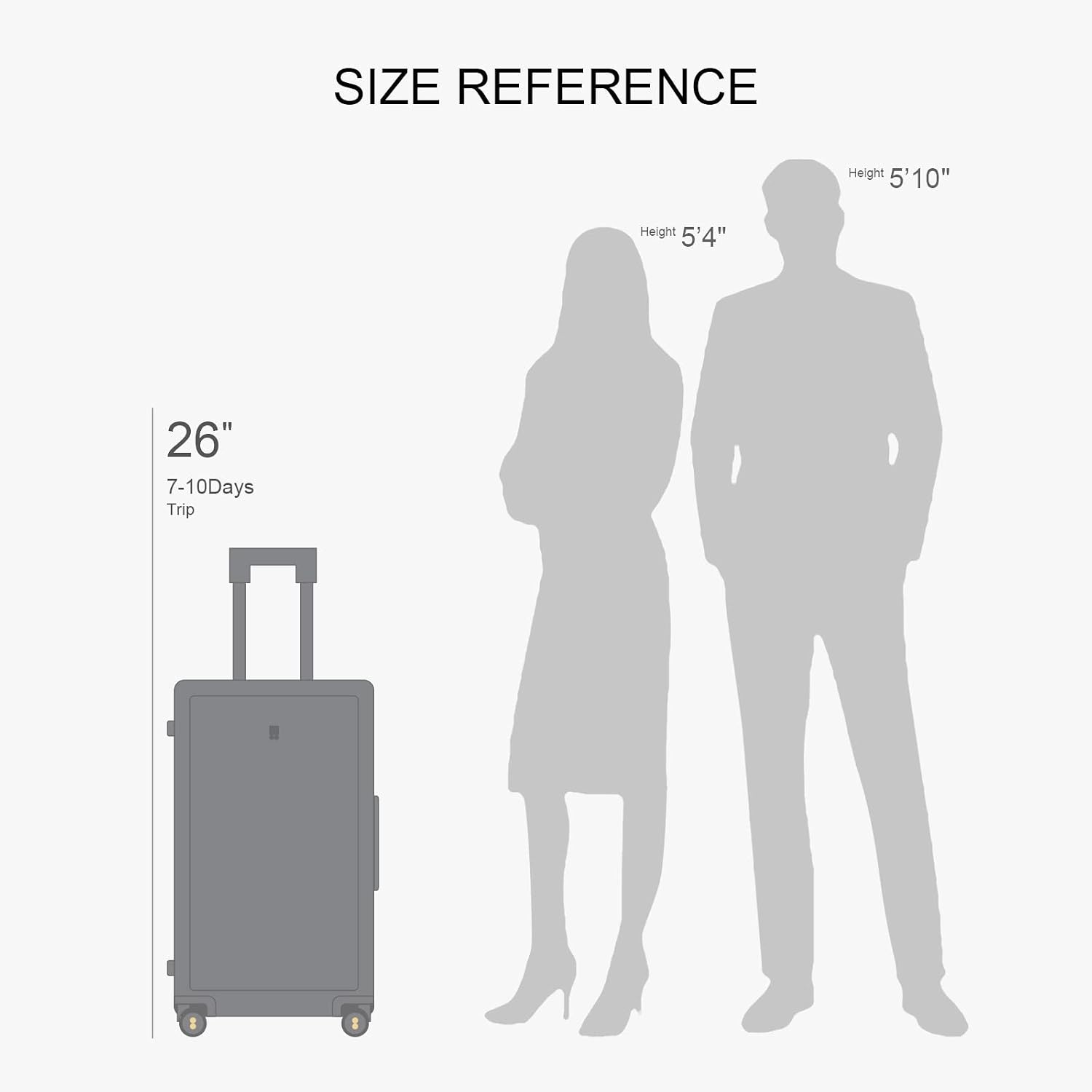 Buy LEVEL8 Large Suitcase, 26 Inch 