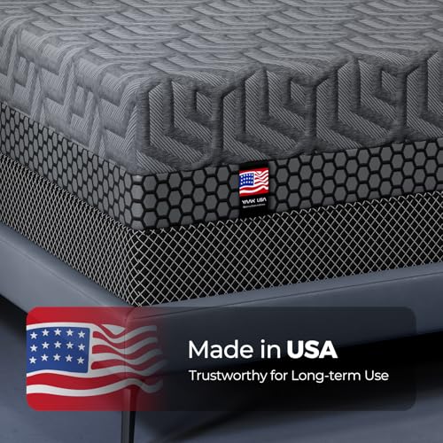 Yaak 12 Inch Queen Memory Foam Mattress, Cooling Gel Made in USA, Grey - image 9