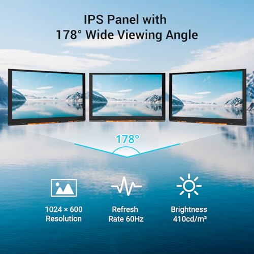 Image of ELECROW 5 Inch Touchscreen Monitor for Raspberry Pi, 1024X600 IPS HD Capacitive Touch Screen Display with Acrylic Stand, Plug and Play, Compatible with Raspberry Pi 5 /4 /3, Banana Pi, Jetson Nano
