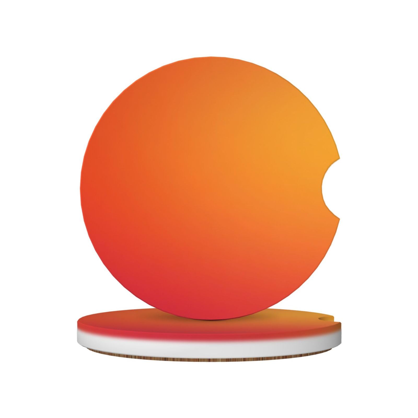 Orange Gradient to Red Ceramic Coasters,2pcs