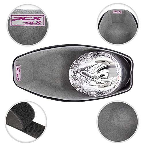 Forração para Honda Pcx Dlx Acessório Forro Baú 19 20 Cinza Cor:Logo Rosa